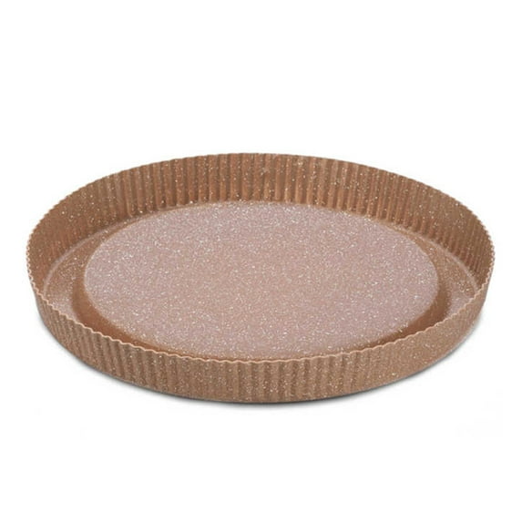 Korkmaz Torta Pie Pan | Granite Bakeware for Pie, Tart, Quiche, Cake | Non-stick Pie Pan with Raised Center and Fluted Edges | Dishwasher-safe, Oven-safe, Freezer-safe, Microwave-safe | Round | 11.6