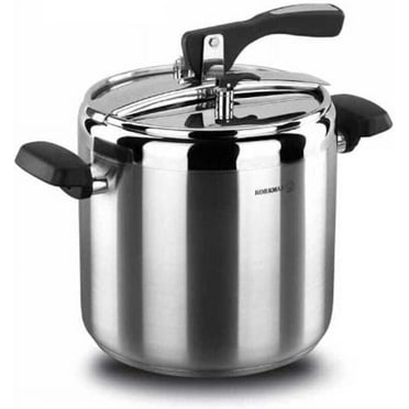 Korkmaz Turbo 9.5 Quart Stove Top Pressure Cooker Stainless Steel Cookware Induction Compatible, Manual Slow Cooker, Rice Cooker, Steamer, Saute, Yogurt Maker and Warmer