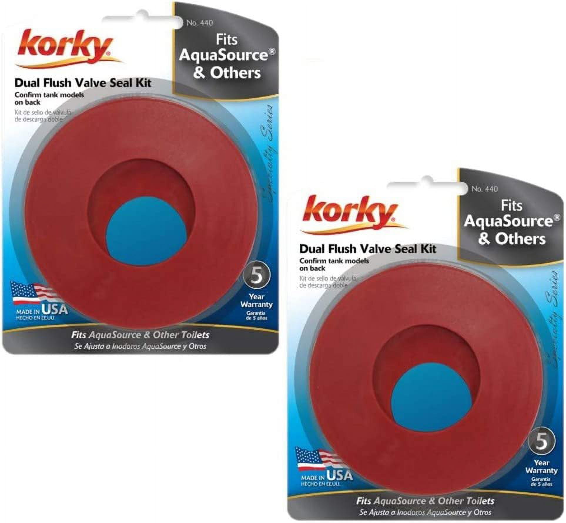 Korky 440BP Dual Flush Seal Kit Replaces AquaSource, American