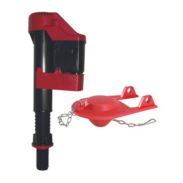 Korky 818Z Fill Valve and Flapper Kit, Rubber Body, Black/Red, AntiSiphon Yes