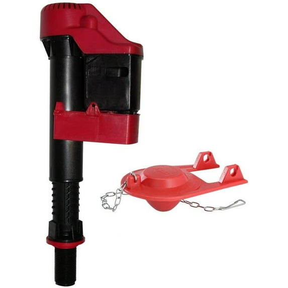 Korky 818Z WaterWISE Toilet Fill Valve and Flapper Kit - Save Water and Detect Leaks - Includes Long Lasting Flapper - Made in USA