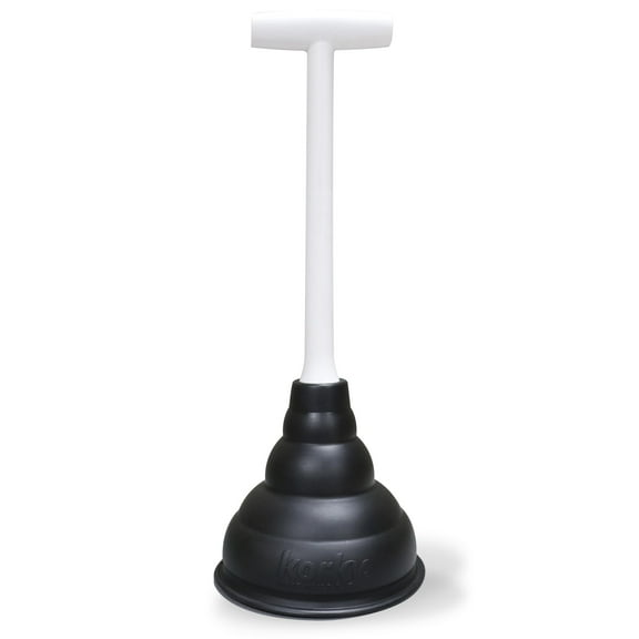 Korky Beehive Mini Sink and Drain Plunger - Compact - Black