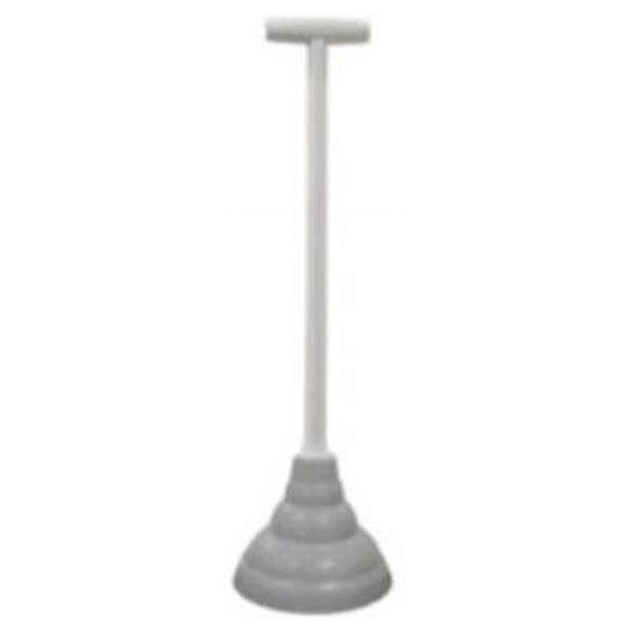 Korky Black Toilet Plunger with White Plastic Handle