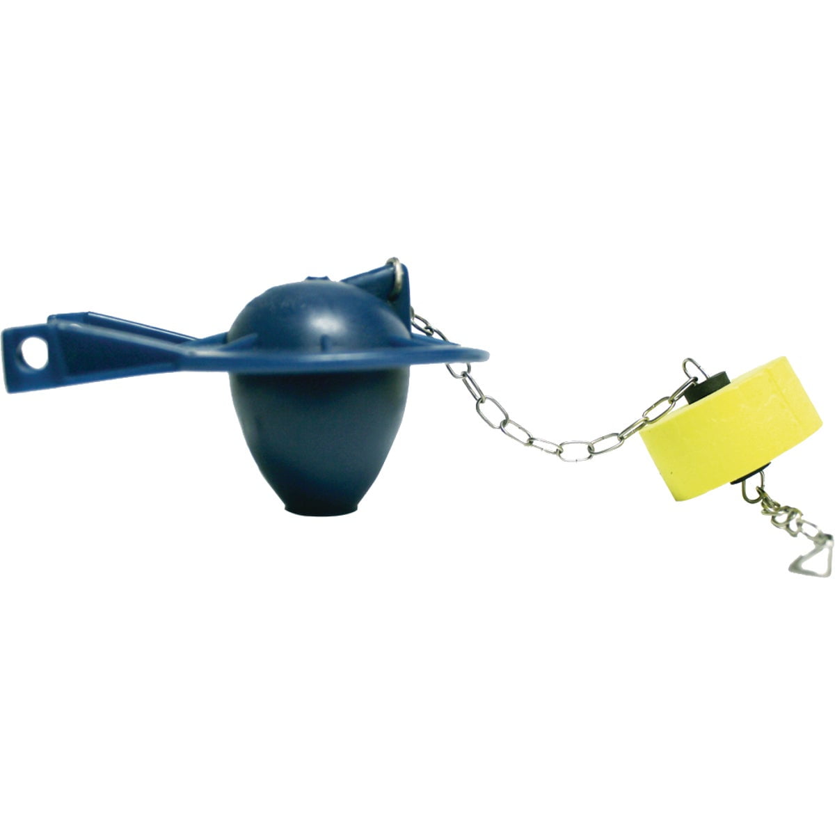Blue and Yellow Chemical Resistant Toilet Flapper with Stainless Steel Chain