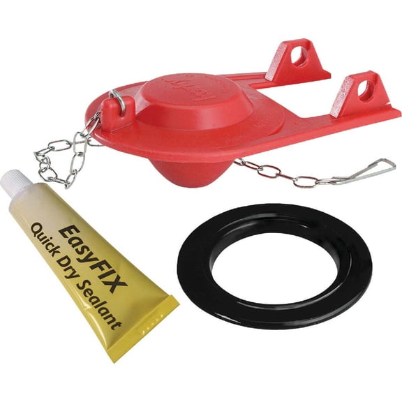 Korky 2003BP EasyFix Toilet Flush Valve and Flapper Repair Kit - Repairs Flush Valves and Flappers - Easy to Install - Made in USA