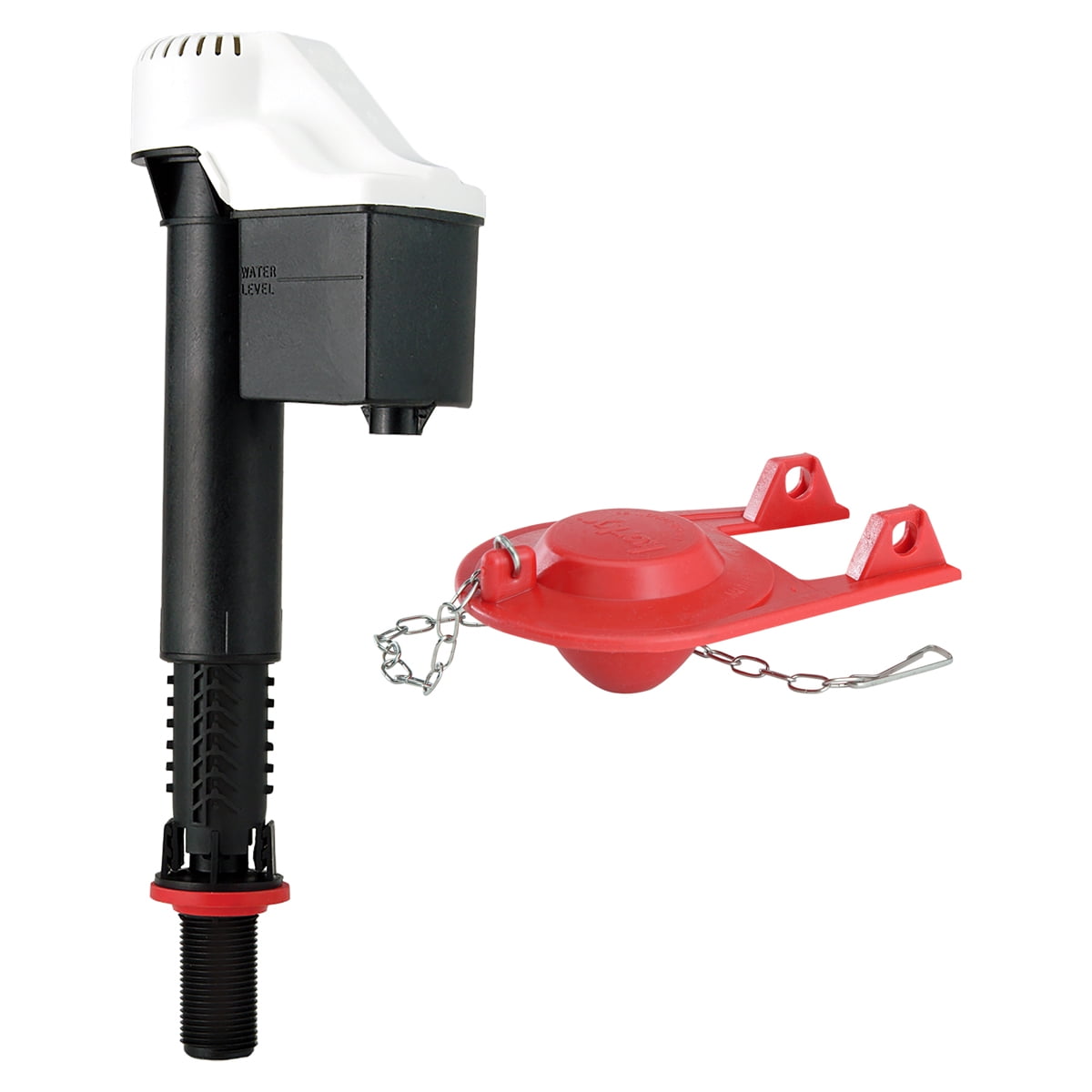 Korky QuietFILL Fill Valve and 2 inch Rubber Toilet Flapper Kit, 0.6 lb ...