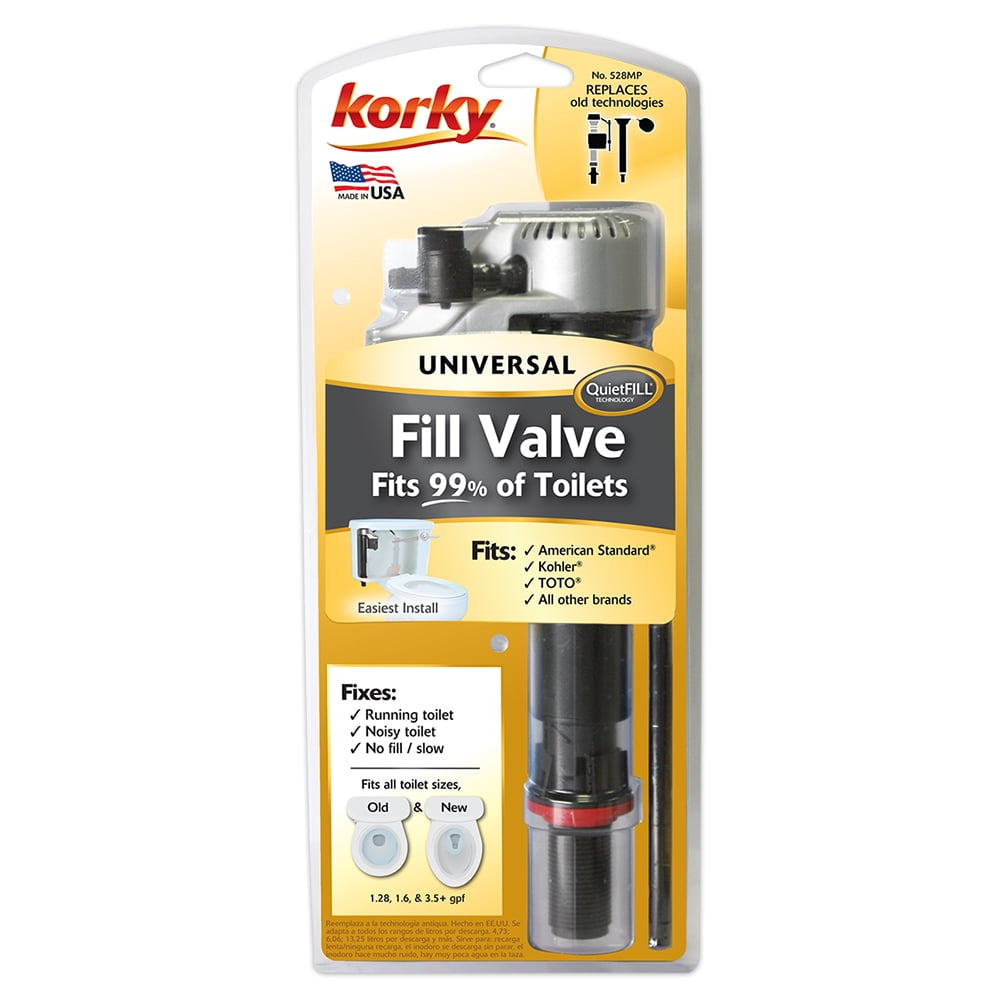 Korky QuietFILL Platinum Universal Toilet Fill Valve Multicolored For Universal