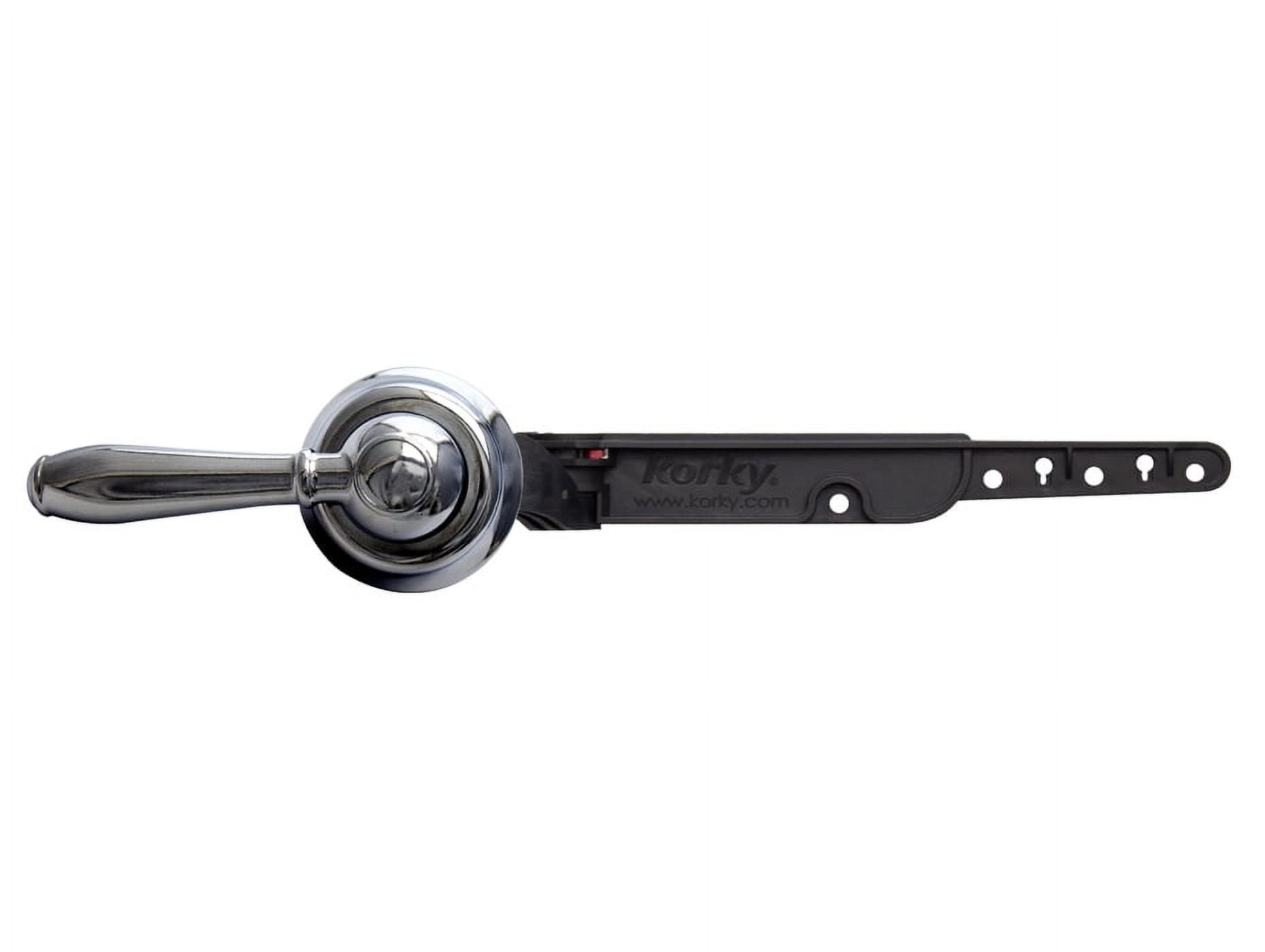Korky Strongarm Toilet Flush Handle, Faucet Style in Chrome