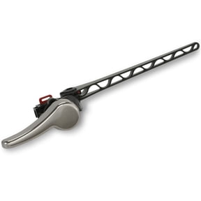 Korky Toilet Handle, Brushed Nickel Handle - Tank Lever Replacement - Universal to Fit Front, Angled, and Side Left Mount Toilets - 6075