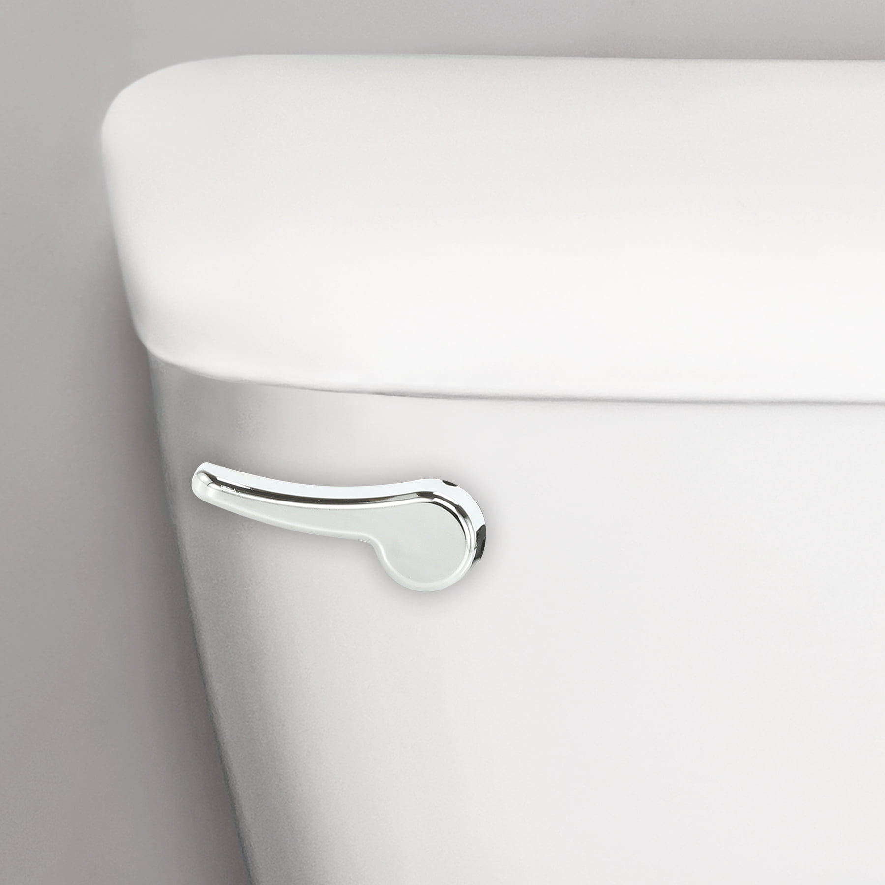 Korky Toilet Handle, Chrome Metal Handle - Tank Lever Replacement -  Universal to Fit Front, Angled,  and Side Left Mount Toilets - 6055