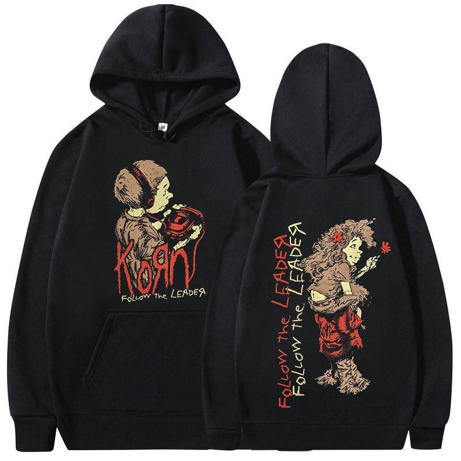 Korn Follow The Leader Walkman Hoodie Metal Gothic Rock Band 