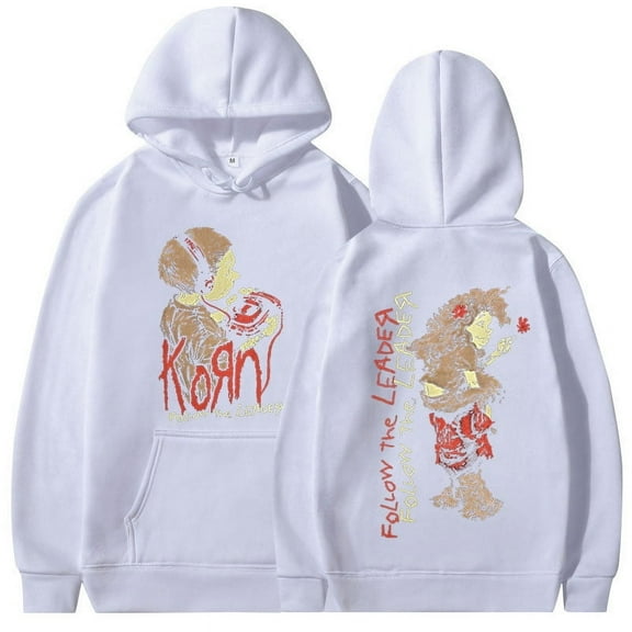 Korn Follow The Leader Walkman Hoodie Metal Gothic Rock Band Hooded Sweatshirts Men Clothing Fashion Vintage Pullovers Teen Pullover Sweater Hoodie Cotton