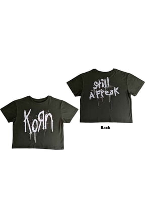 Korn Ladies Crop Top: Still A Freak (Back Print) (Medium)