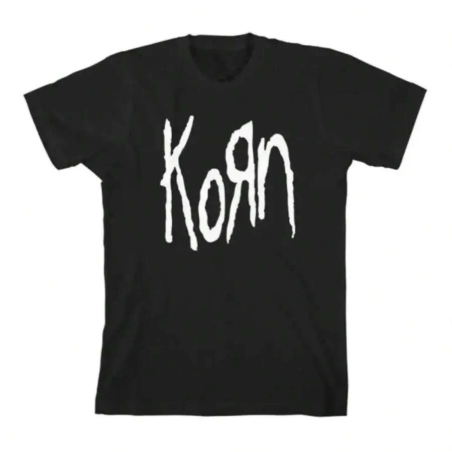 Korn Logo T Shirt Mens Rock And Roll Music Classic Band Tee New Black — free download