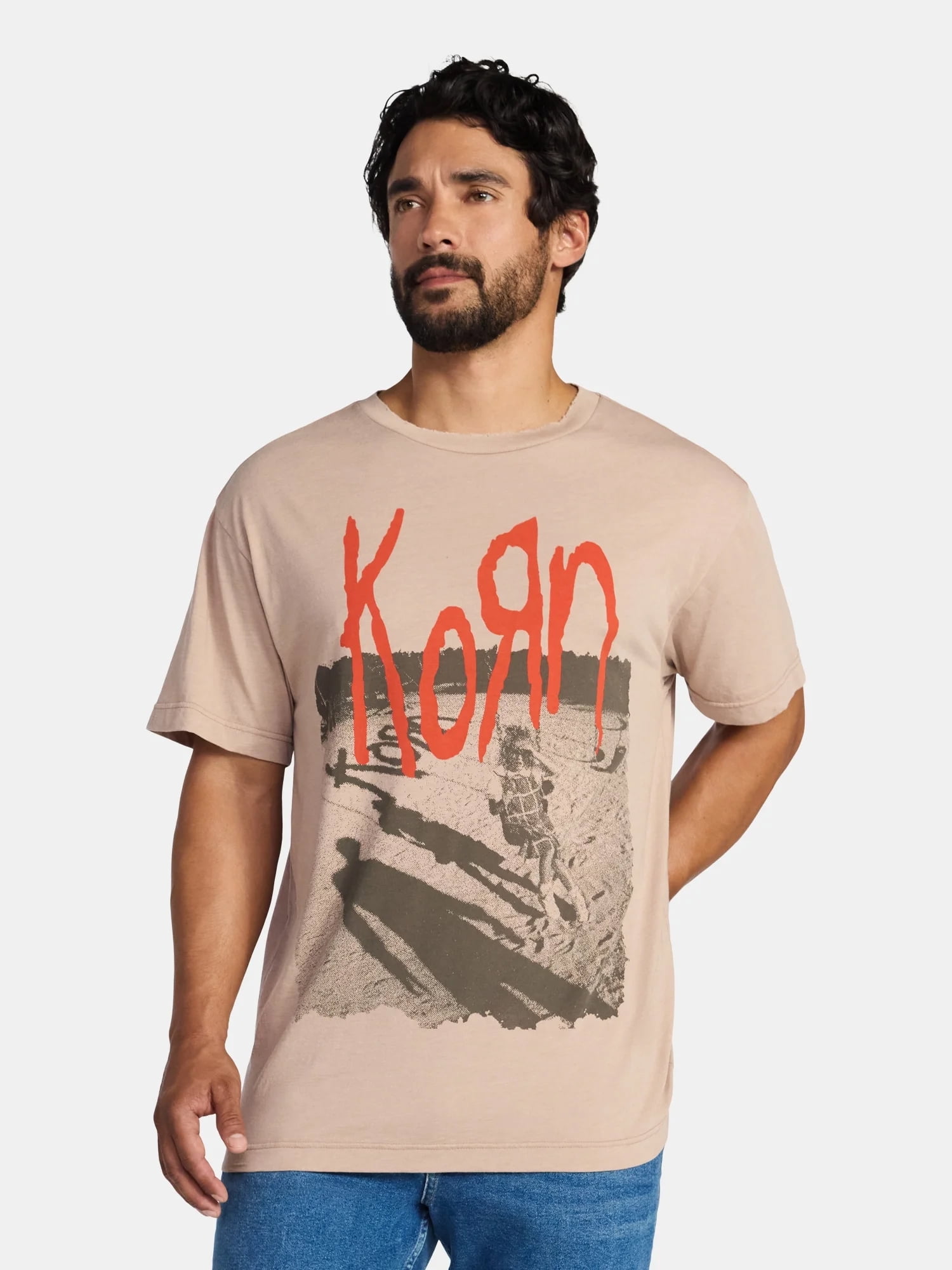 KoRn Men's and Big Men's Boxy Fit Graphic Tee, Sizes XS-5XL