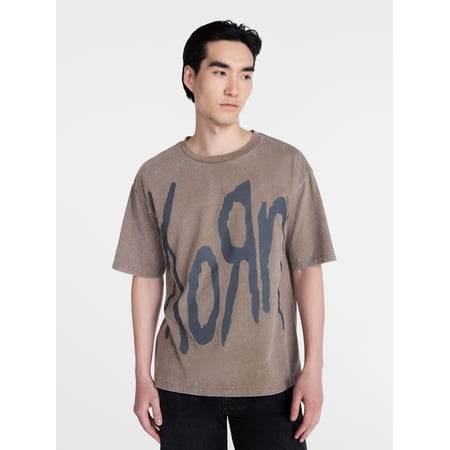 Korn Men's & Big Men's Front & Back Mineral Wash Graphic T-Shirt, Sizes XS–5XL