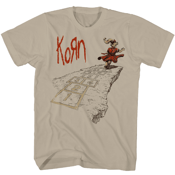 Korn Men's Follow The Leader T-Shirt Sand Large | Officially Licensed Merchandise