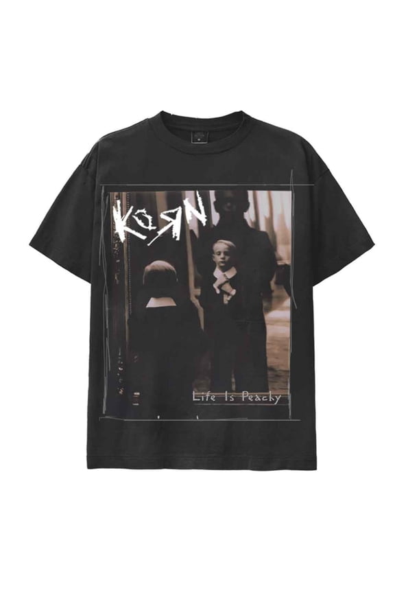 Korn Men's Life Is Peachy T-Shirt Black Small | Officially Licensed Merchandise