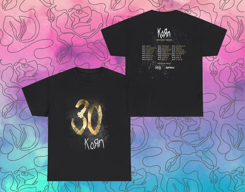 Korn North America Tour 2024 FanInspired Shirt Front and Back Graphic
