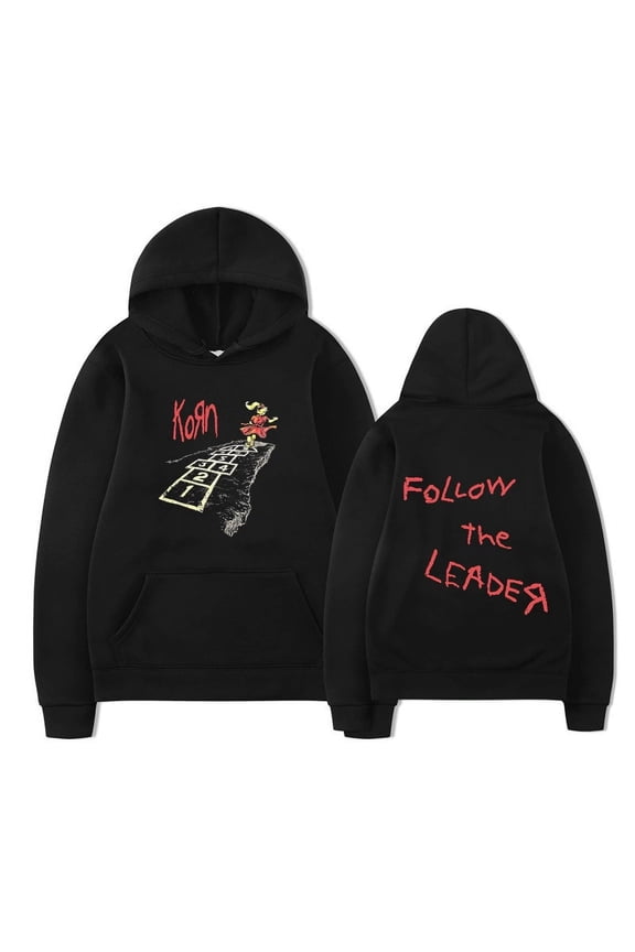 Korn "Sigue Al Líder" Official Merch Hoodie - Unisex Graphic Print Long Sleeve Casual Streetwear