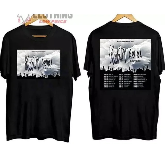 Korn Tour 2024 Tour Dates 2024 Shirt Shirt, Size 2Xl, Tee Dark Heather