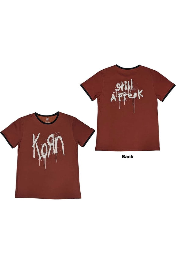 Korn Unisex Ringer T-Shirt: Logo (Back Print) (Large)