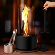 Korniful Mini Tornado Flame Round Metal Tabletop Fire Pit,Birthday Parties & Christmas Gifts, Fun for Friday Nights - White