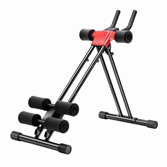 Korogimeeet Abdominal Workout Machine 5 Heights, Ab Roller with Dual-Track Frame & LCD Screen, Bottom-Up Movement for Belly Fat, 150kg Capacity, Space-Saving Foldable, 36-54 x 16 x 33 Inch