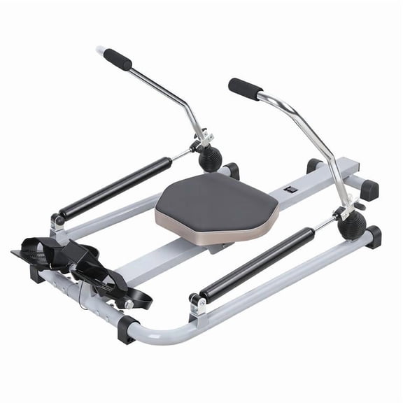 Korogimeeet Magnetic Rowing Machine Alternative, Hydraulic Resistance 110lbs, LCD Display for Progress Tracking, 265lb Capacity, Large Footrests, Full Body Rowing Exercise, 42 x 26 x 6 Inch