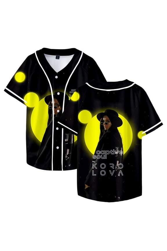 Korolova Merch Baseball Jersey Men/Women Casual Thin button Baseball uniform Oil Slick Custom Jersey Style2