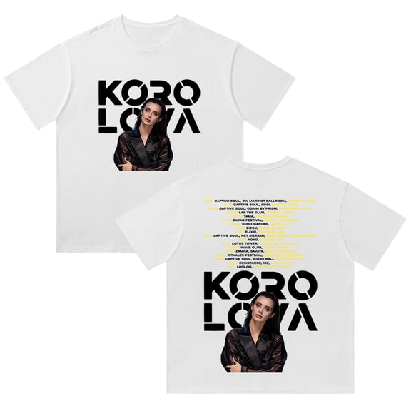 Korolova Merch Cotton T Shirt Fashion Casual Short Sleeved Streetwear Unisex Top Tee Style1