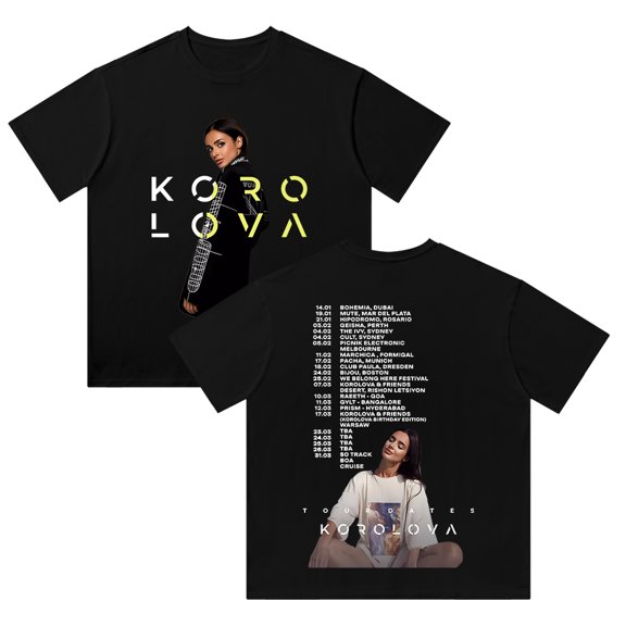 Korolova Merch Cotton T Shirt Fashion Casual Short Sleeved Streetwear Unisex Top Tee Style2