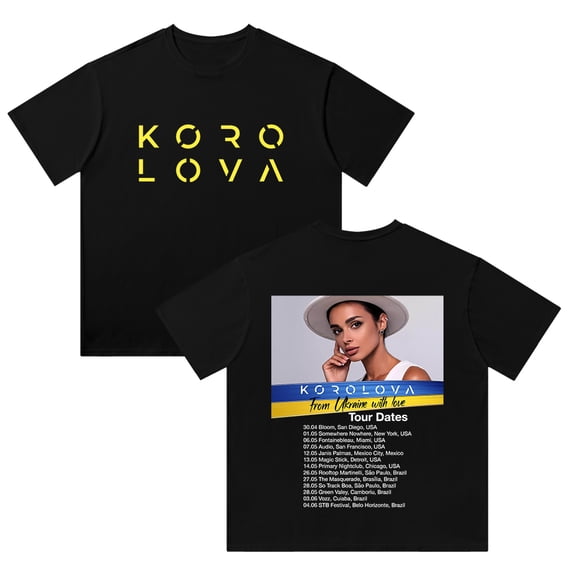 Korolova Merch Cotton T Shirt Fashion Casual Short Sleeved Streetwear Unisex Top Tee Style3