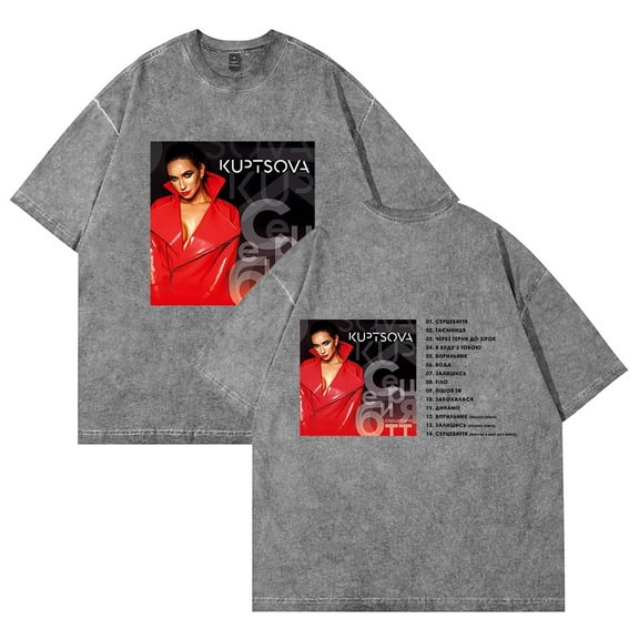 Korolova Merch Vintage Wash Tee Cosplay Women Men Fashion Short Sleeve Cotton T-Shirts Style5