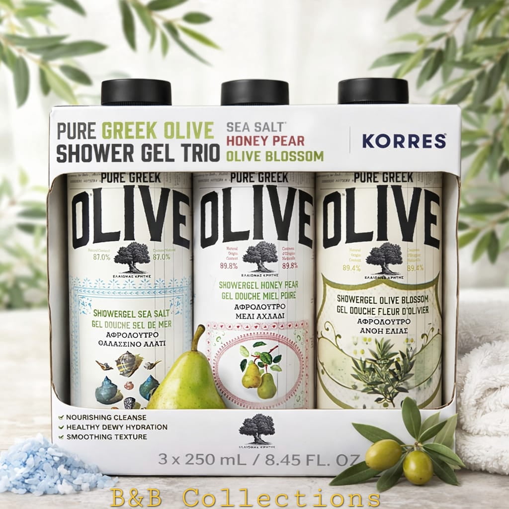 Korres, Pure Greek Olive Shower Gel Set, 3 x 8.45 fl oz - Walmart.com