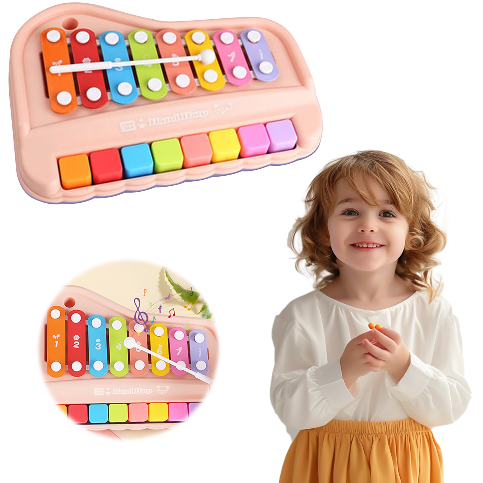 Korri 2 In 1 Baby Piano Xylophone Toy For Toddlers 13 Years Old 8