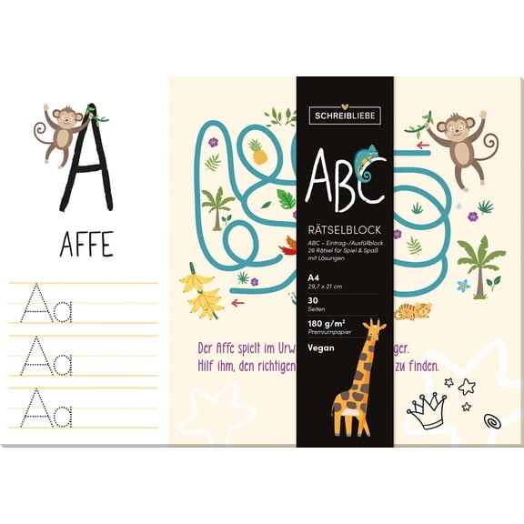 Korsch Verlag ABC- Rtselblock: ABC-Rtselblock mit 26 Rtsel fr Spiel & Spa mit (Hardcover)
