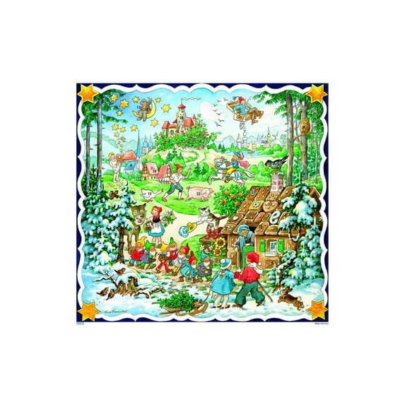 Korsch Advent Calendar - Wonderland - 12"H x 12"W x .1"D