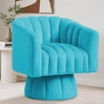 thumbnail image 1 of Korser 360° Swivel Accent Chair with Velvet Upholstered Swivel Barrel Chairs for Living Room, Bedroom,Teal, 1 of 8