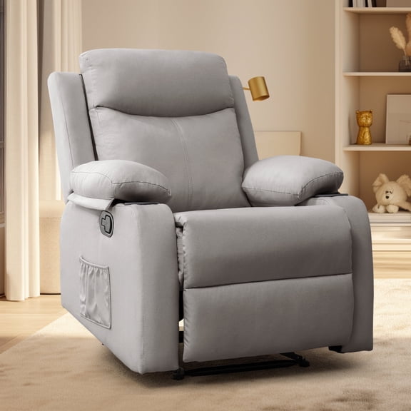 Korser Manual Small Recliner Chair for Small Spaces for Living Room,Nursery,Khaki