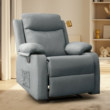 Korser Manual Small Recliner Chair for Small Spaces for Living Room,Nursery,Light Grey