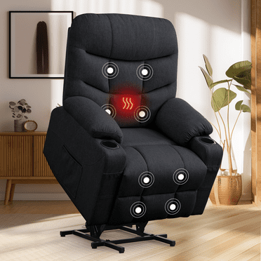 Korser Power Lift Recliner Chair for Elderly with Massage for Living Room,Black