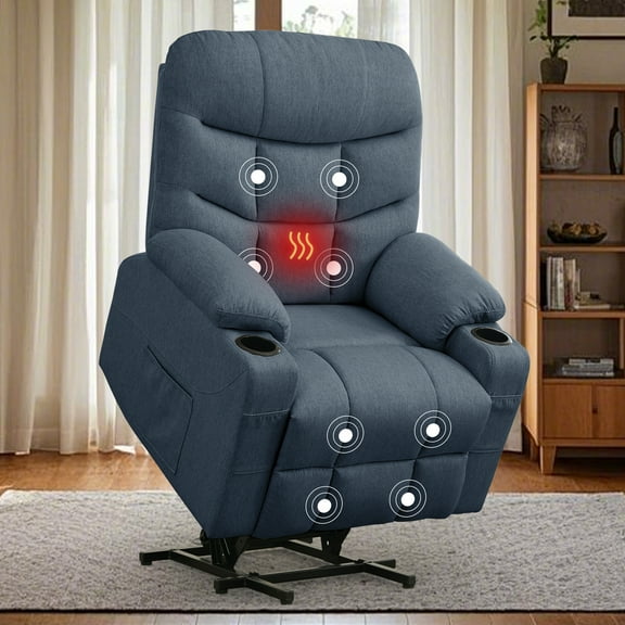 Korser Power Lift Recliner Chair for Elderly with Massage for Living Room,Blue
