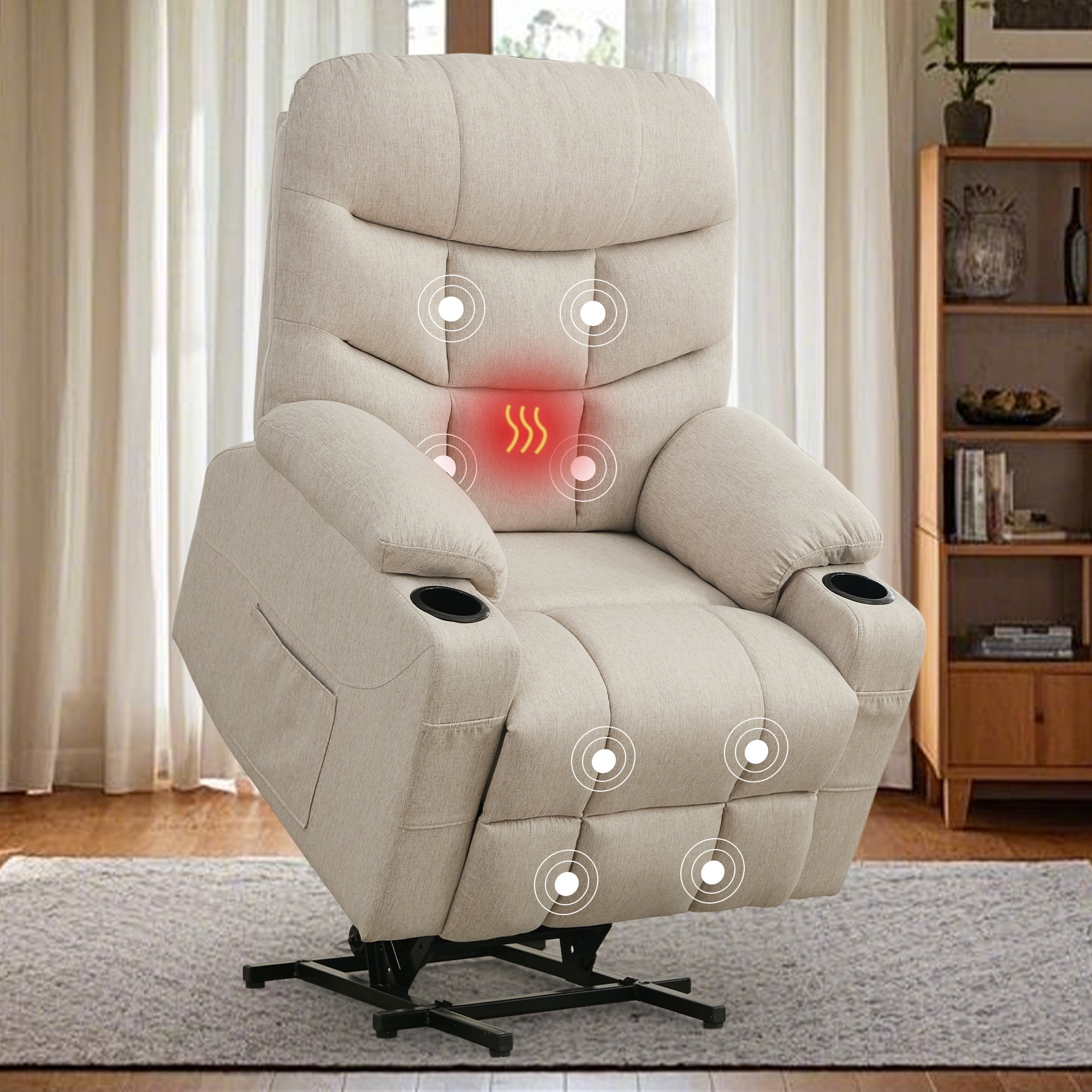 Korser Power Lift Recliner Chair for Elderly with Massage for Living ...