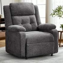 Korser Power Recliner Chair for Adults with Side Pockets Oversized Electric Recliner with Memory Function for Living Room,Chenille,Grey