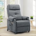 thumbnail image 1 of Korser Power Small Recliner Chair for Small Spaces with Wheels and USB Ports for Living Room,Charcoal Gray, 1 of 8