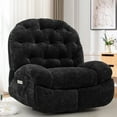 thumbnail image 1 of Korser Power Swivel Rocker Recliner Chair with USB Ports Chenille for Living Room,Black, 1 of 8