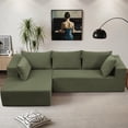thumbnail image 1 of Korser Sectional Sofa with L-Shape Chaise Modern Modular Cloud Couch with Deep Seating Upholstered Sofa for Living Room Bedroom, No Assembly Required,Green, 1 of 7