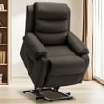 thumbnail image 1 of Korser Small Power Lift Recliner Chair for Elderly with Memory Function Linen for Living Room,Black, 1 of 9