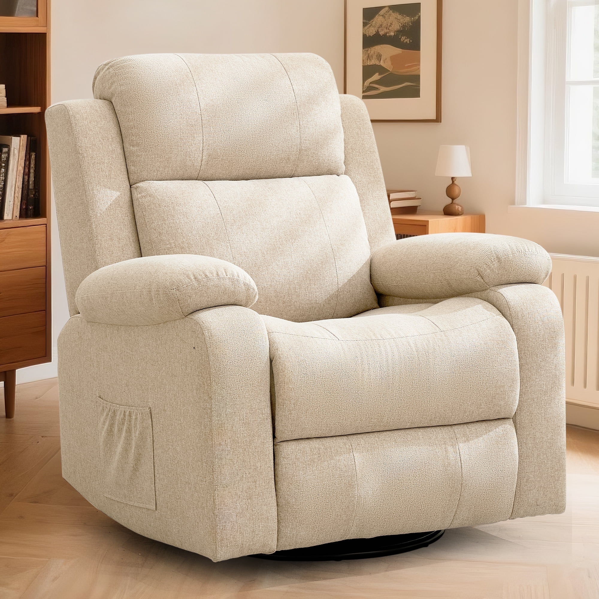 Korser Swivel Rocker Recliner Chair with Massage Function